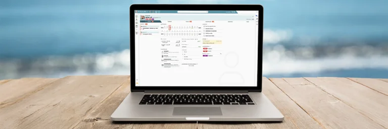 Die digitale Patientenakte im DS4 auf einem Laptop