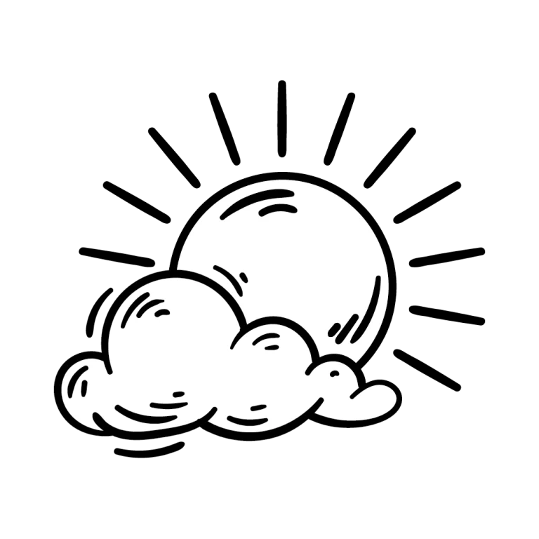 Dampsoft Icon Sonne hinter Wolken