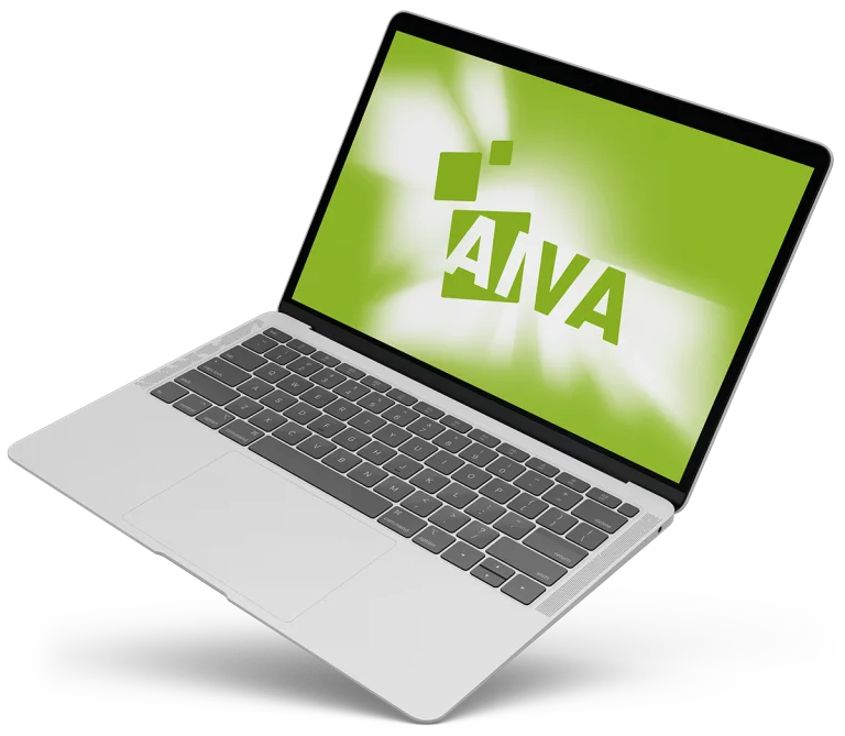 AIVA auf einem Laptop