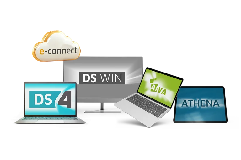 Alle Produktlinienlogos von Dampsoft auf einen Blick