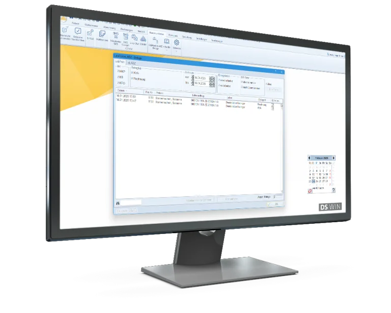 Dampsoft DS-Win labport auf einem Bildschirm
