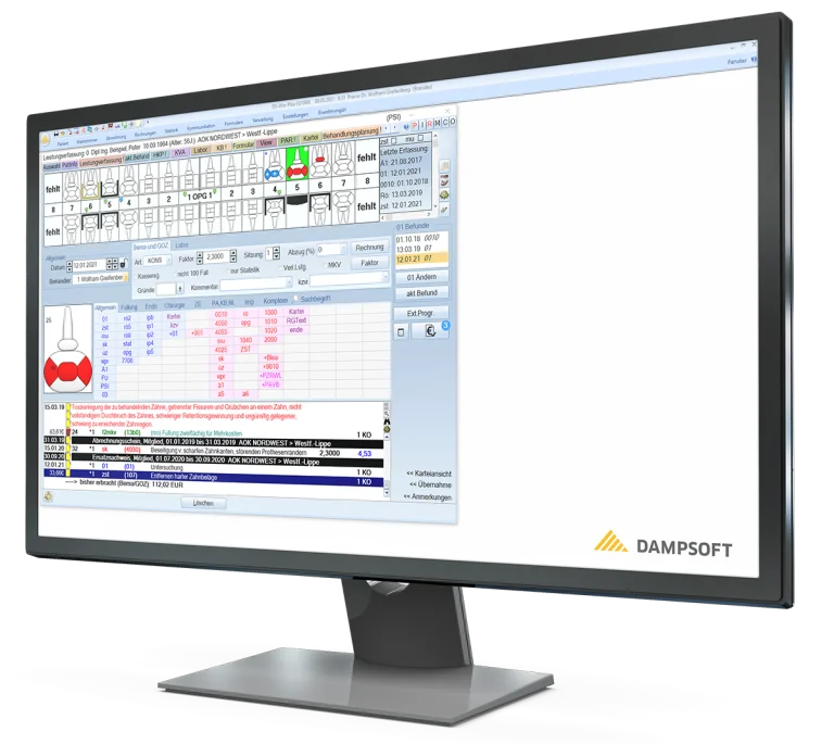 Computerbildschirm mit geöffnetem DS-WIN