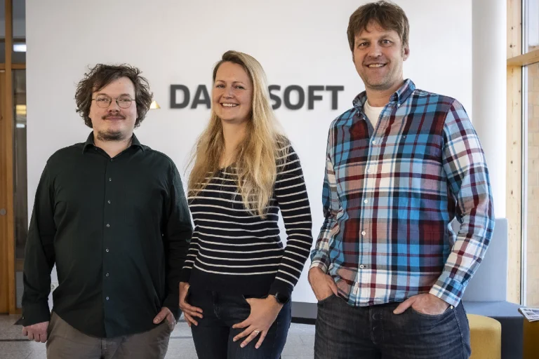 Geschäftsführung Dampsoft von links nach rechts: Julien Bergner, Anne-Marie Krüger und  Dietmar Hermann