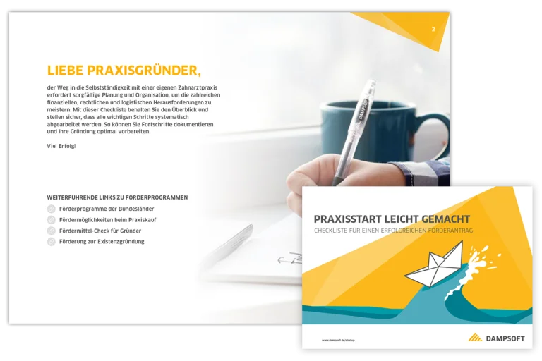 Vorschau der Checkliste zur Praxisfinanzierung für Existenzgründer von Dampsoft