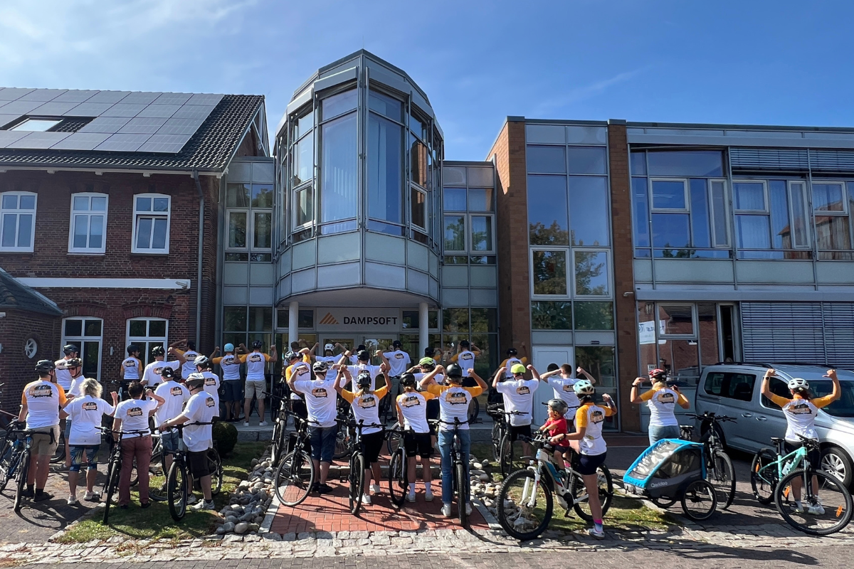 DAMPSOFT-Team auf Fahrradtour 2026