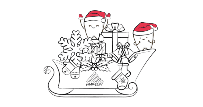 Dampsoft-Fensterbild Weihnachten mit Kreidsestift
