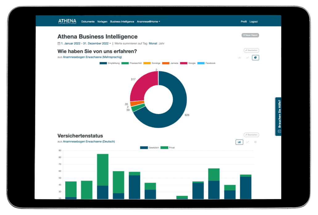 Business Intelligence mit der Athena-App