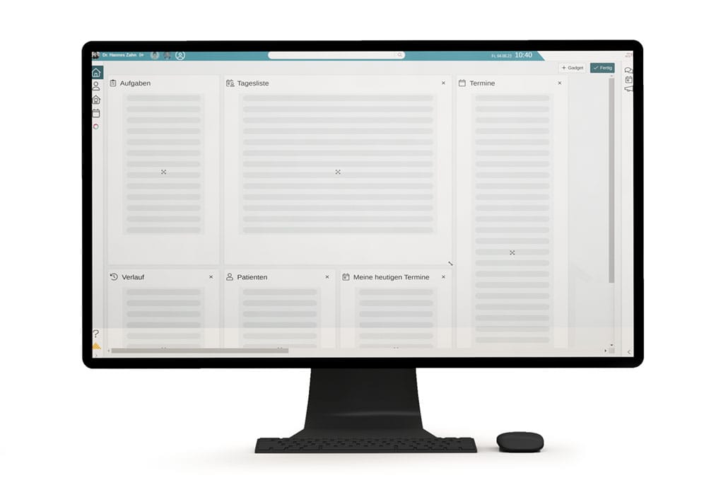 DS4 Praxisverwaltungssoftware - individualisierbares Dashboard - auf dem Desktop