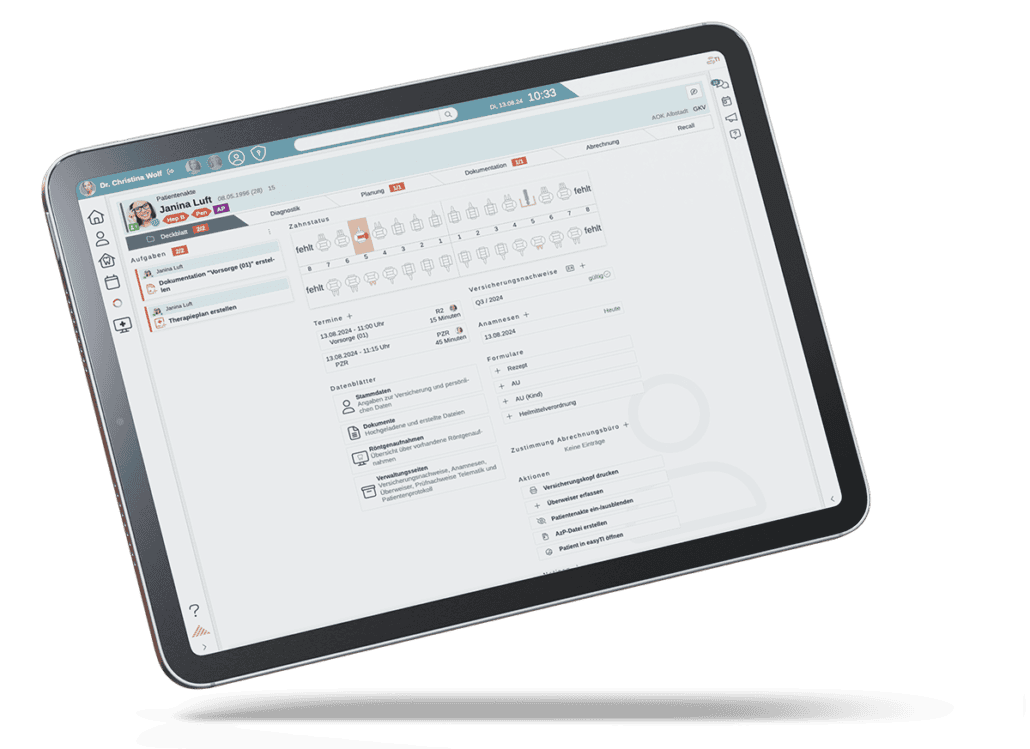 Dampsoft DS4 Tablet iPad Patient Befundung