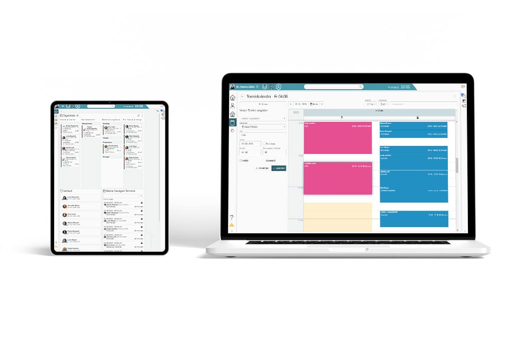 DS4 Tablet Dashboard und DS4 Laptop Terminkalender