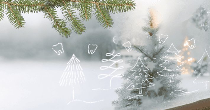 Fensterbild Weihnachten Zahnarztpraxis