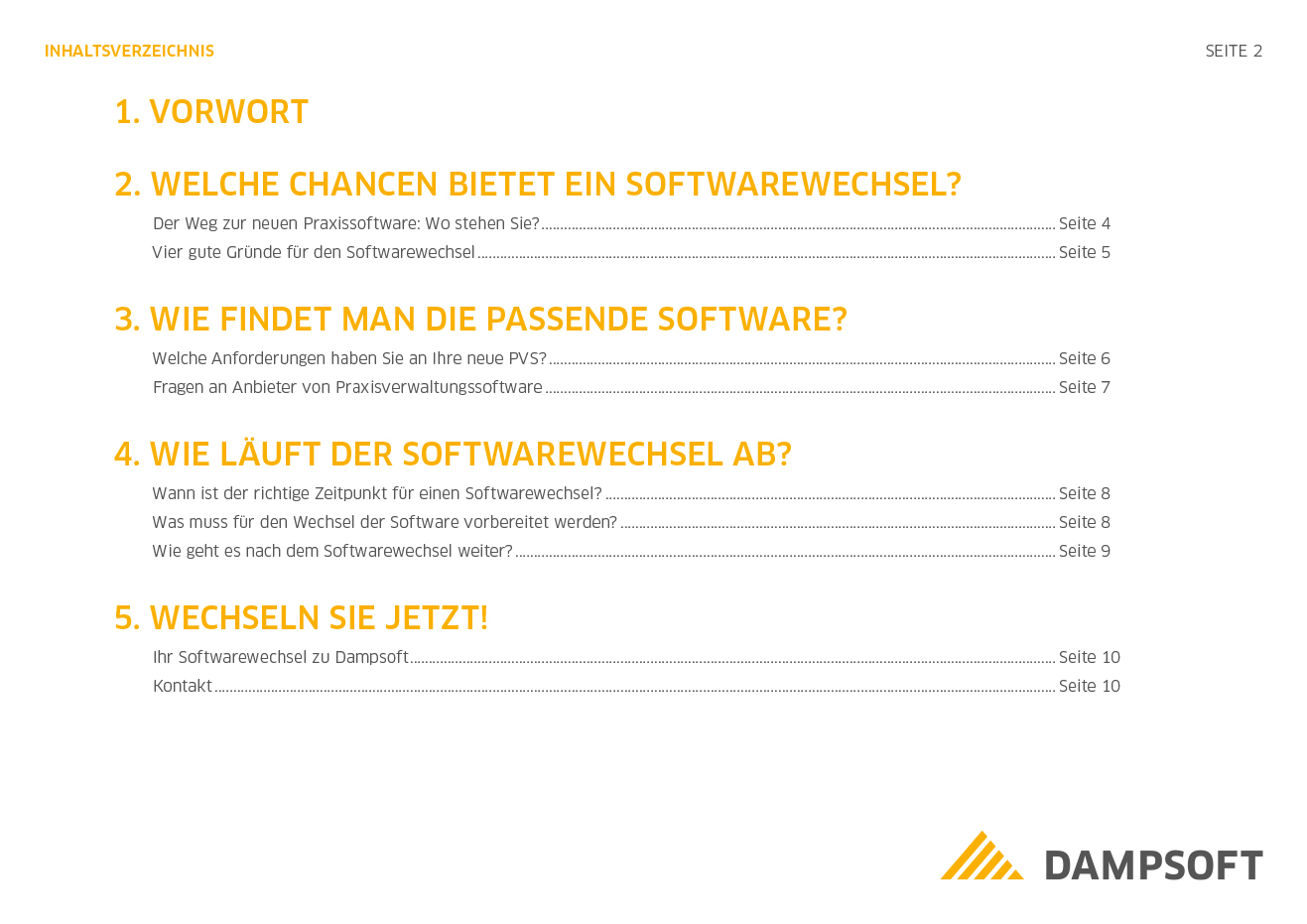 Dampsoft - Whitepaper Softwarewechsel - Leseprobe 2