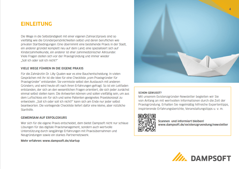 Dampsoft Vorschaubild Einleitung Checkliste Existenzgründer
