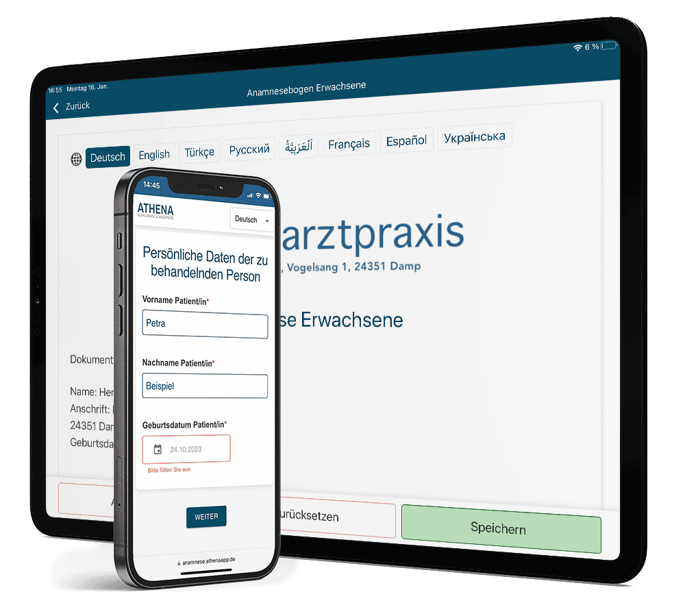 Athena: Digitale Anamnese und Aufklärung