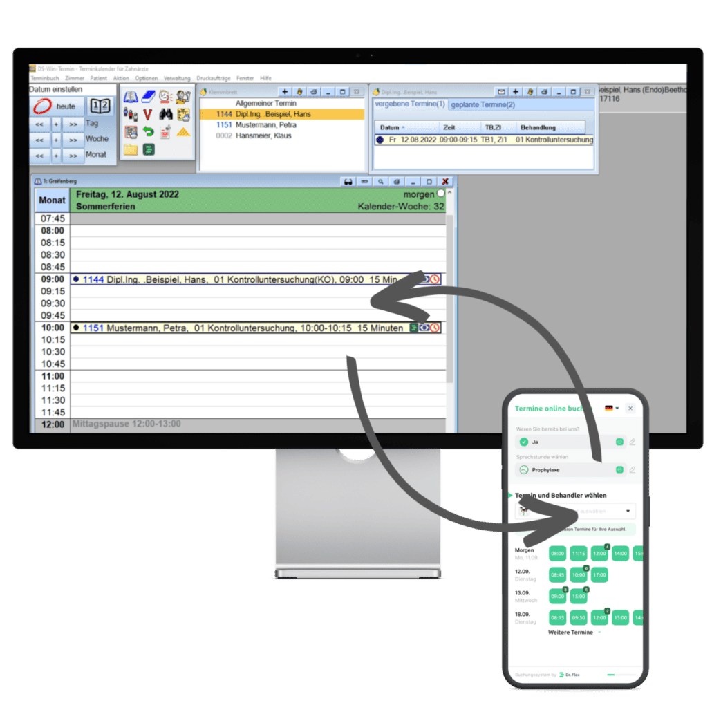 DS-Win Erweiterung Terminmanagement: Funktion Dr. Flex